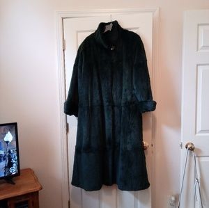 An authentic forest green fur maxi.